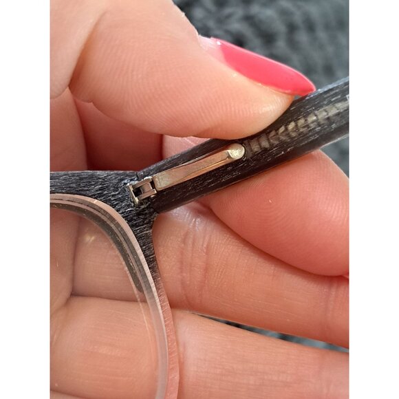 Rickey Smiley RS 202 Pink & Black Eyeglasses Frame 53-17-140 Wood Like Texture - Picture 6 of 7